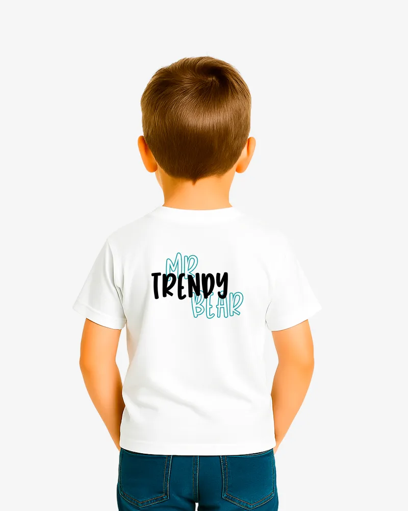 Camiseta niños Hobart Mr Trendy Bear (blanco) (detrás) Camiseta niños Hobart Mr Trendy Bear (blanco) (detrás)