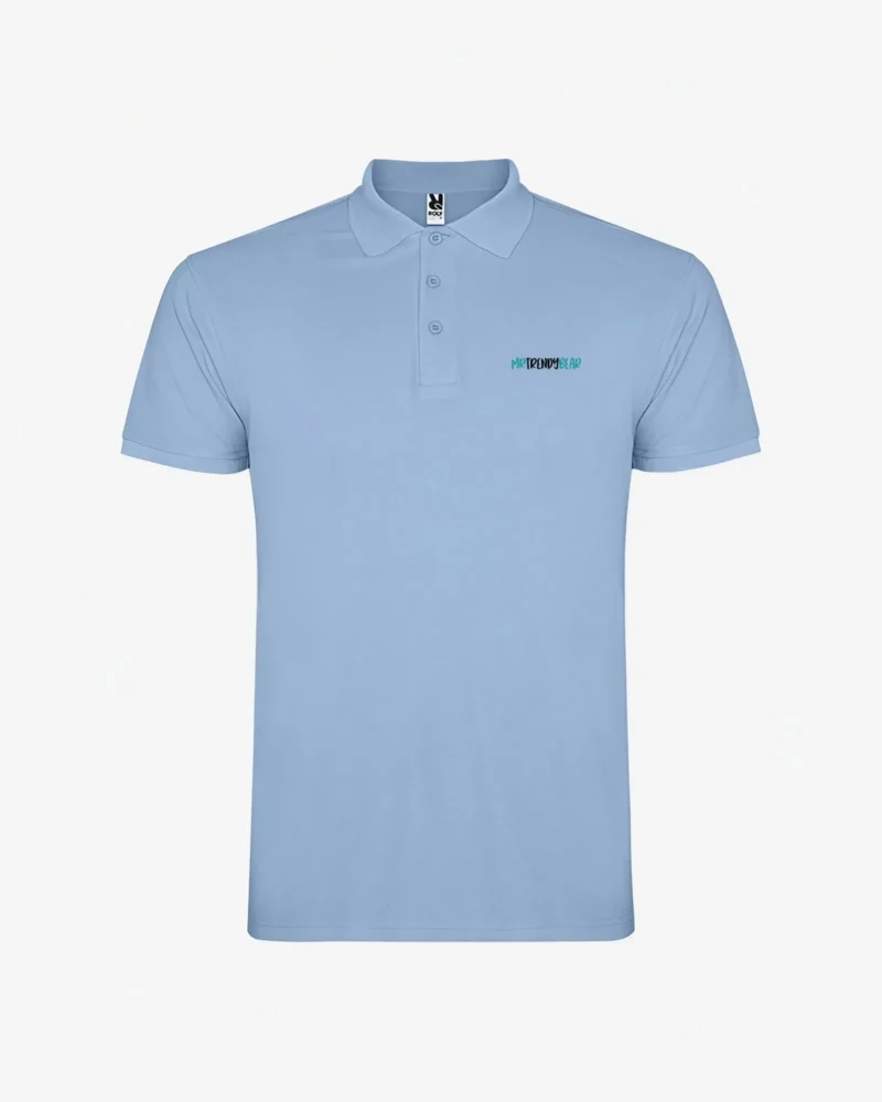 Polo Chic Mr Trendy Bear (azul celeste) (delante)