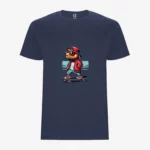 Camiseta niño Keep Calm and Capy Skate On (azul denim) (delante)