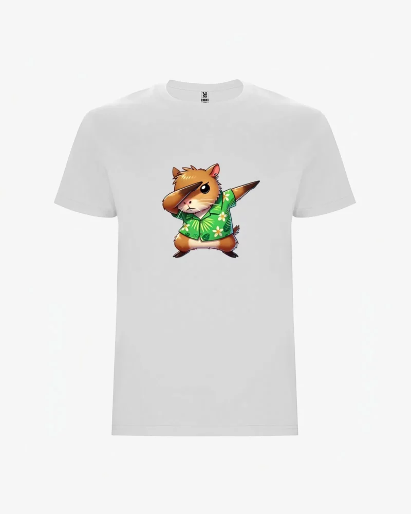 Camiseta niños Dabbing Capybara (blanco) (delante) Camiseta niños Dabbing Capybara (blanco) (delante)