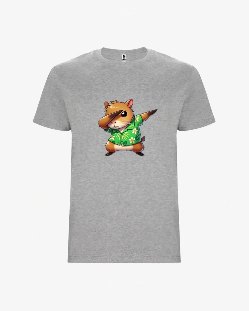 Camiseta niños Dabbing Capybara (gris vigoré) (delante) Camiseta niños Dabbing Capybara (gris vigoré) (delante)
