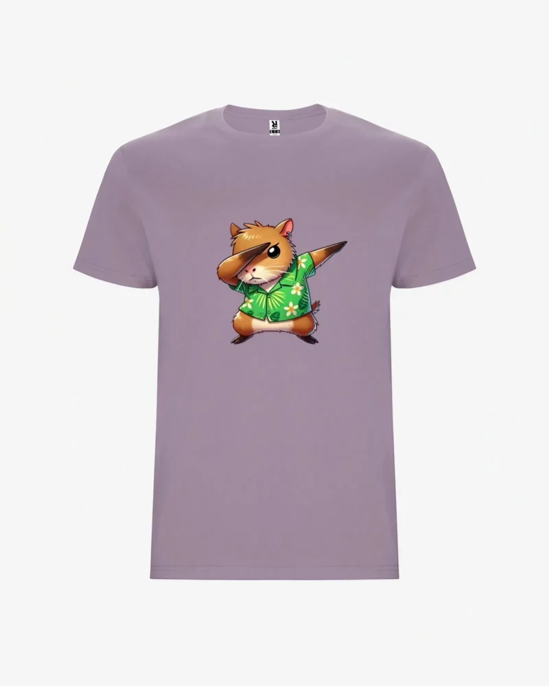 Camiseta niños Dabbing Capybara (lavanda) (delante) Camiseta niños Dabbing Capybara (lavanda) (delante)