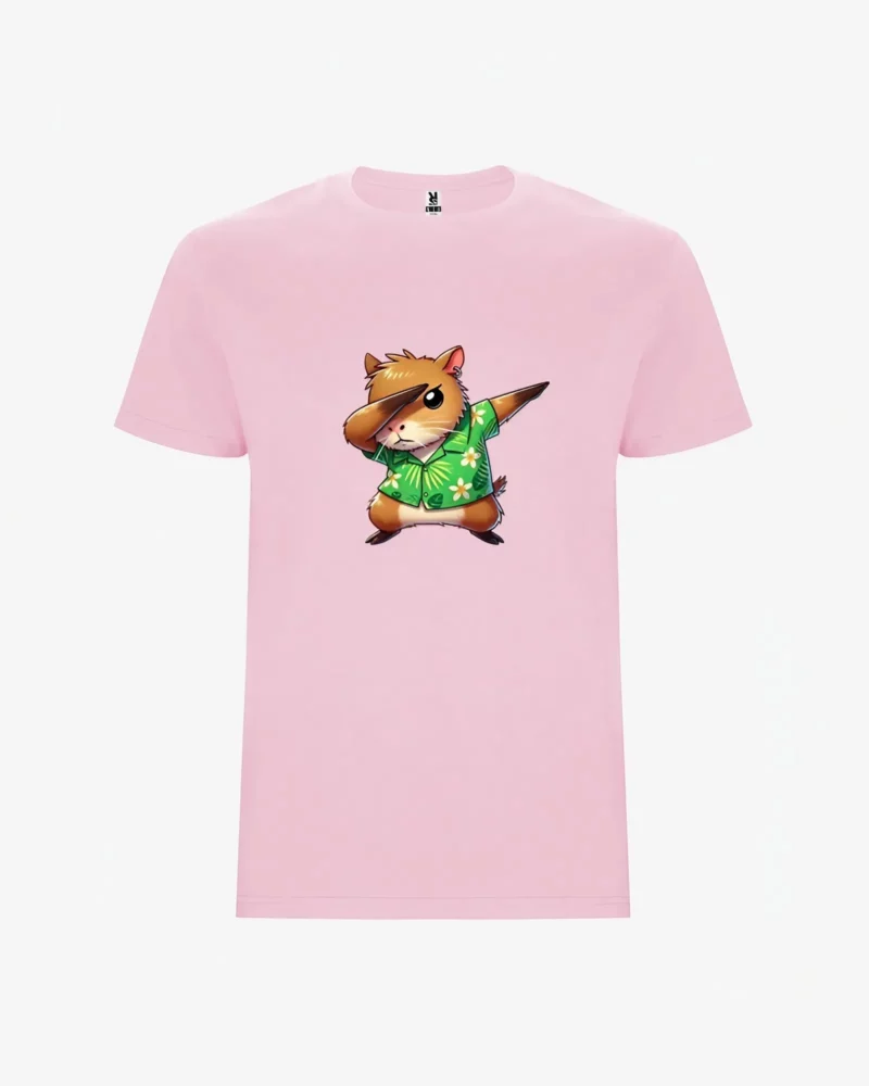 Camiseta niños Dabbing Capybara (rosa claro) (delante) Camiseta niños Dabbing Capybara (rosa claro) (delante)