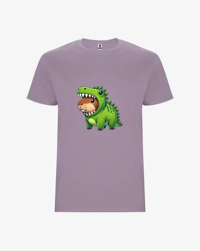 Camiseta niños Dinosaur Capybara (lavanda) (delante)
