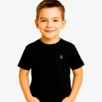 Camiseta niños Little rockstars(negro) (delante)