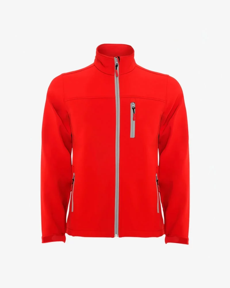 Softshell niños Canberra Mr Trendy Bear (rojo) (delante)