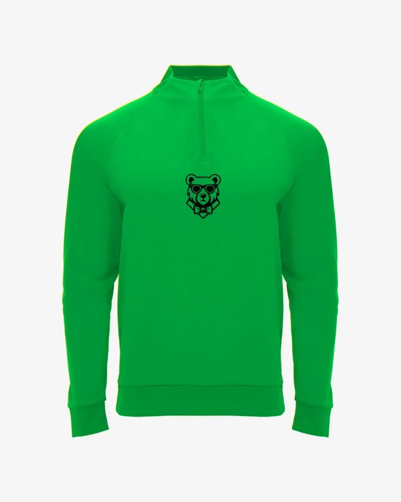 Sudadera deportiva niños Perth Mr Trendy Bear (verde helecho) (delante)