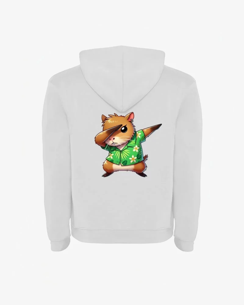 Sudadera niños Dabbing Capybara (blanco) (detrás)