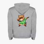 Sudadera niños Dabbing Capybara (gris vigoré) (detrás)