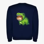 Sudadera niños Dinosaur Capybara (azul marino) (detrás)