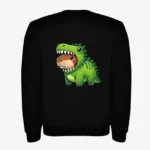 Sudadera niños Dinosaur Capybara (negro) (detrás)