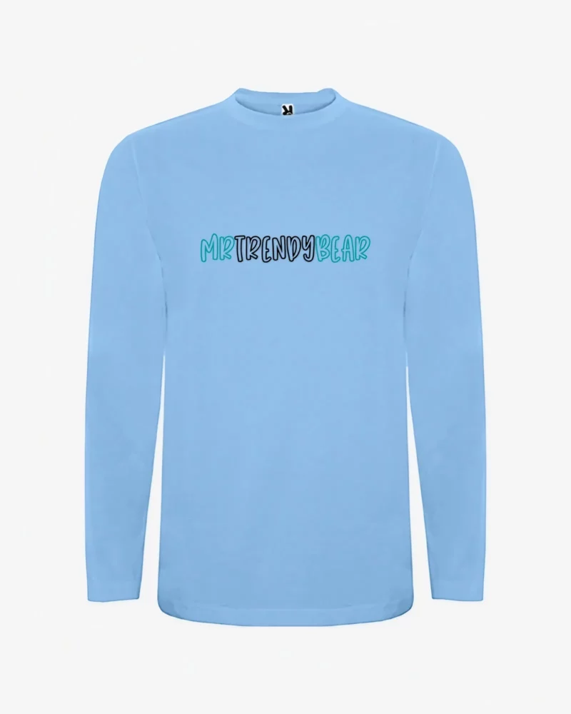 Camiseta manga larga niños Melbourne Mr Pirete Bear (azul celeste) (delante)