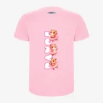 Camiseta niña Dance Capybara (rosa claro) (detrás)