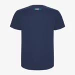 Camiseta niño Mono escuchando música (azul denim) (detrás)