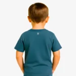Camiseta manga corta niño (azul denim) (detrás)