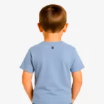 Camiseta manga corta niño (azul zen) (detrás)