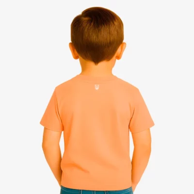 Camiseta manga corta niño (naranja clay) (detrás)