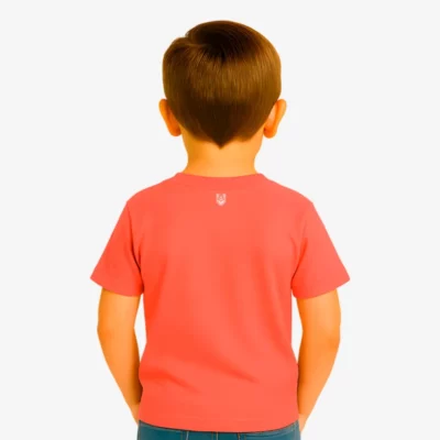 Camiseta manga corta niño (rojo crisanteno) (detrás)