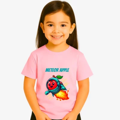 Camiseta niña Meteor apple (rosa claro) (delante)