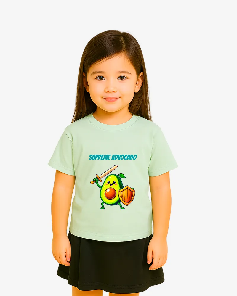 Camiseta niña Supreme advocado (verde mist) (delante)