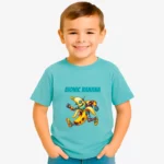 Camiseta niños Bionic banana (azul lavado) (delante)