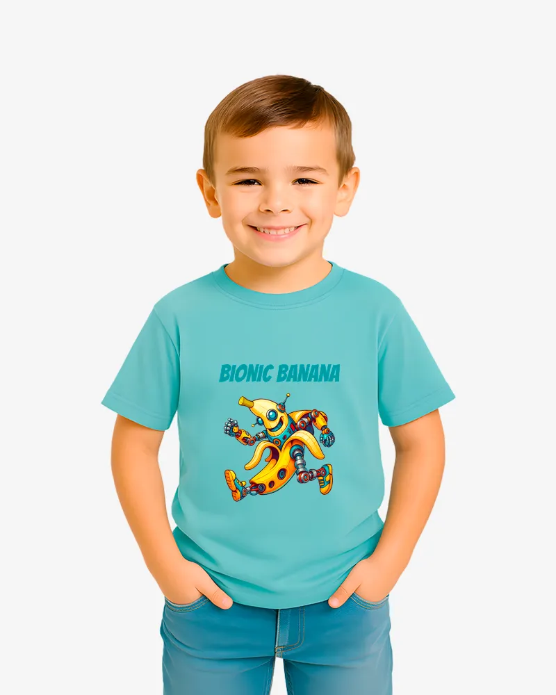 Camiseta niños Bionic banana (azul lavado) (delante) Camiseta niños Bionic banana (azul lavado) (delante)