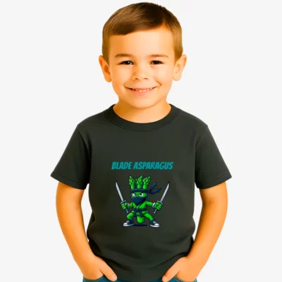 Camiseta niños Blade asparagus (plomo oscuro) (delante)