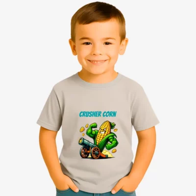 Camiseta niños Crusher corn (ópalo) (delante)