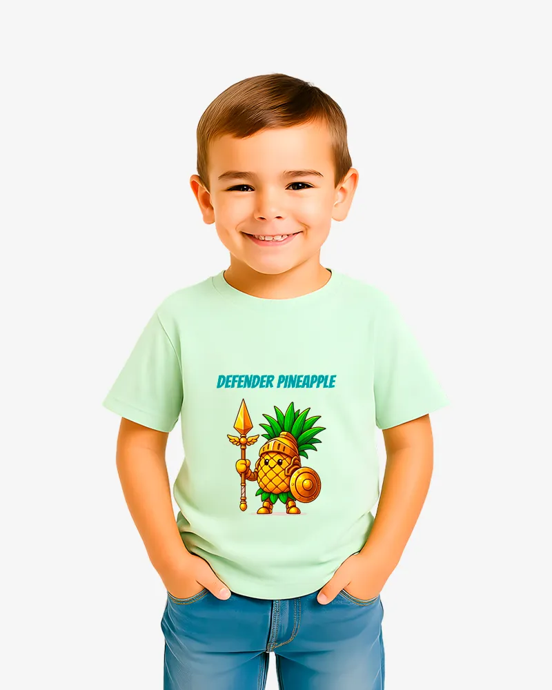 Camiseta niños Defender pineapple (verde mist) (delante) Camiseta niños Defender pineapple (verde mist) (delante)