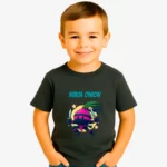Camiseta niños Ninja onion (plomo oscuro) (delante)