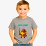 Camiseta niños Steel potato (gris vigoré) (delante)