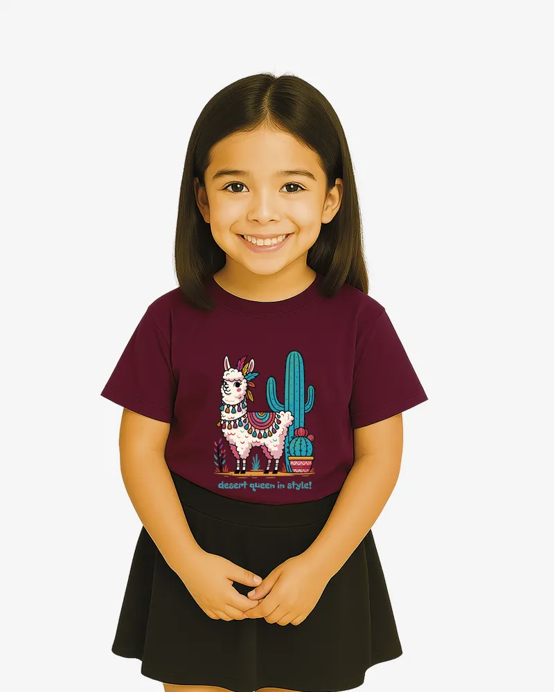 Camiseta niña Dessert queen in style (púrpura) (delante) Camiseta niña Dessert queen in style (púrpura) (delante)