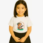 Camiseta niñas Don't worry be cappy (blanco) (delante)