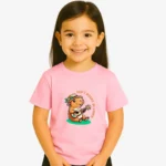 Camiseta niñas Don't worry be cappy (rosa claro) (delante)