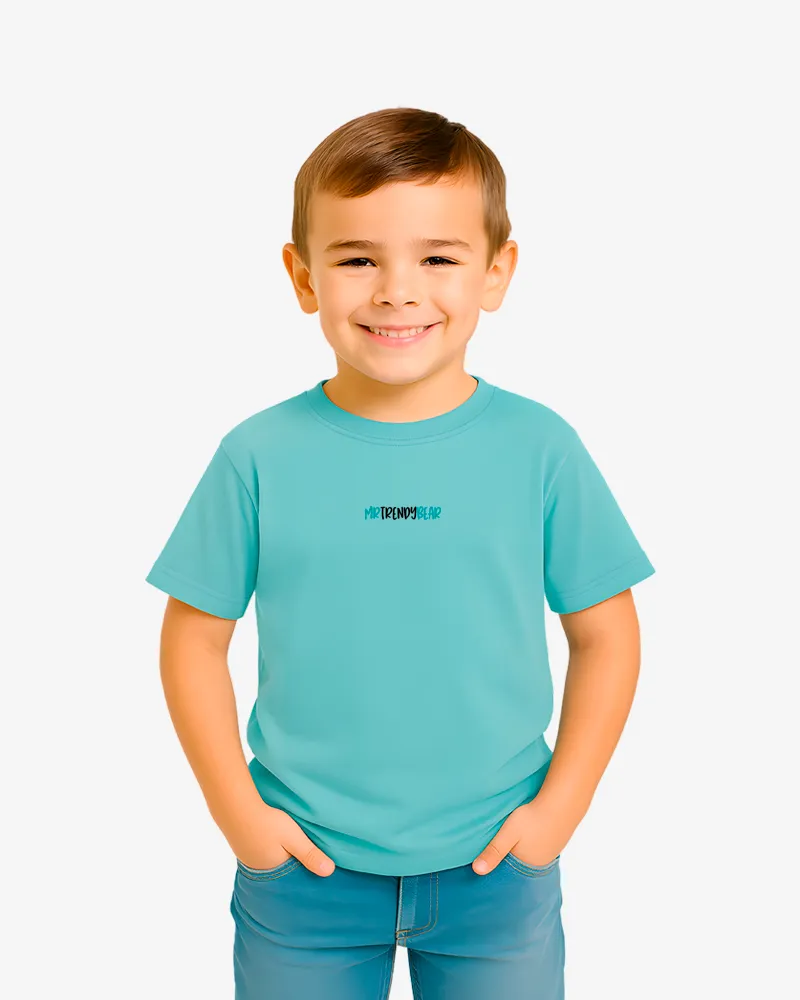 Camiseta niños Adelaida Mr Trendy Bear (azul lavado) (delante) Camiseta niños Adelaida Mr Trendy Bear (azul lavado) (delante)