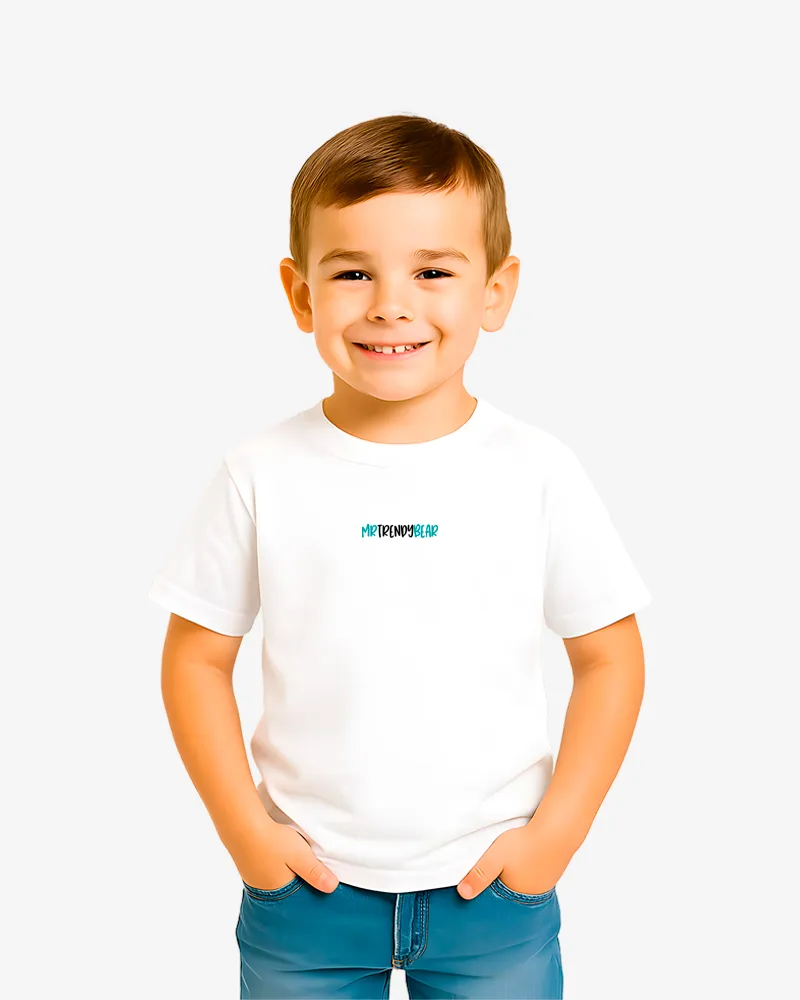 Camiseta niños Adelaida Mr Trendy Bear (blanco) (delante) Camiseta niños Adelaida Mr Trendy Bear (blanco) (delante)