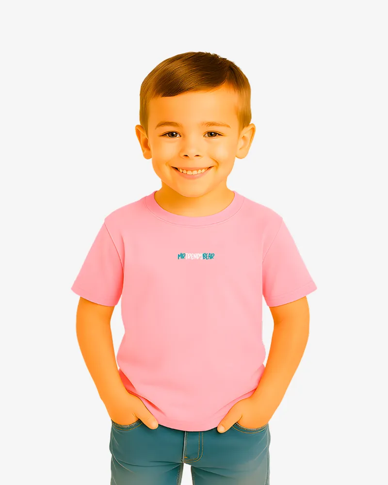 Camiseta niños Adelaida Mr Trendy Bear (rosa claro) (delante) Camiseta niños Adelaida Mr Trendy Bear (rosa claro) (delante)