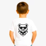 Camiseta niños Brisbane Mr Trendy Bear (blanco) (delante)