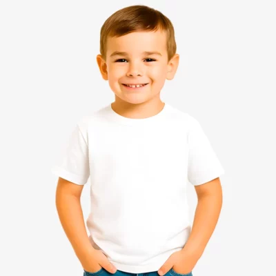 Camiseta niños Brisbane Mr Trendy Bear (blanco) (detrás)