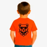 Camiseta niños Brisbane Mr Trendy Bear (naranja) (delante)