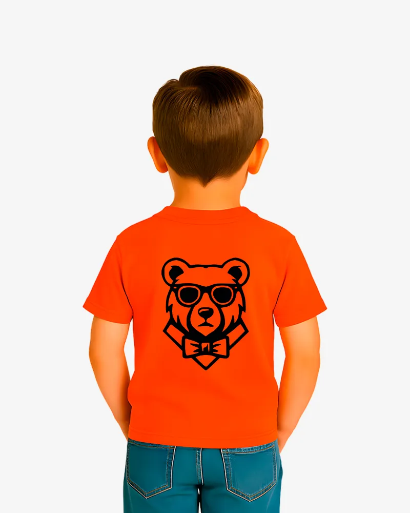 Camiseta niños Brisbane Mr Trendy Bear (naranja) (delante)