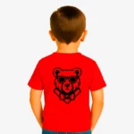 Camiseta niños Brisbane Mr Trendy Bear (rojo) (delante)