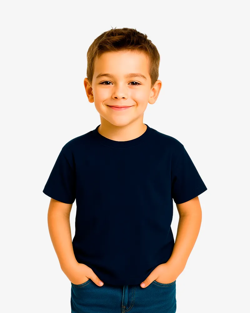 Camiseta niños Hobart Mr Trendy Bear (azul marino) (delante) Camiseta niños Hobart Mr Trendy Bear (azul marino) (delante)