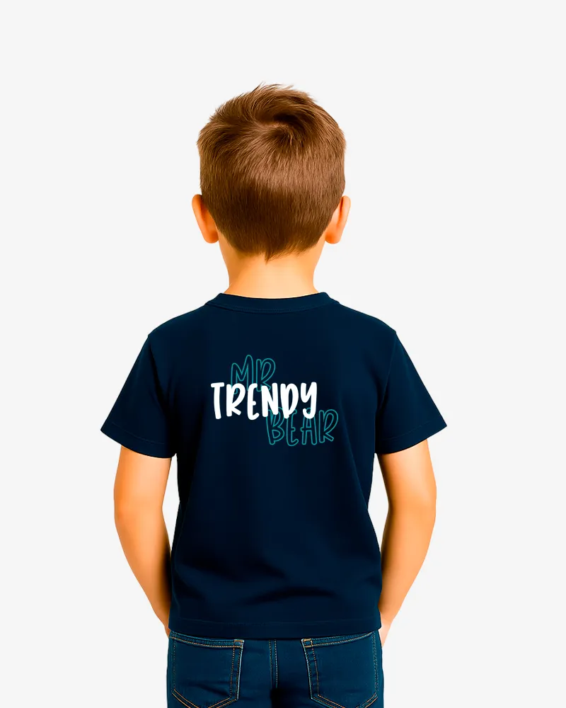 Camiseta niños Hobart Mr Trendy Bear (azul marino) (detrás) Camiseta niños Hobart Mr Trendy Bear (azul marino) (detrás)