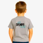 Camiseta niños Hobart Mr Trendy Bear (gris vigoré) (detrás)