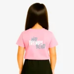 Camiseta niños Hobart Mr Trendy Bear (rosa claro) (detrás)