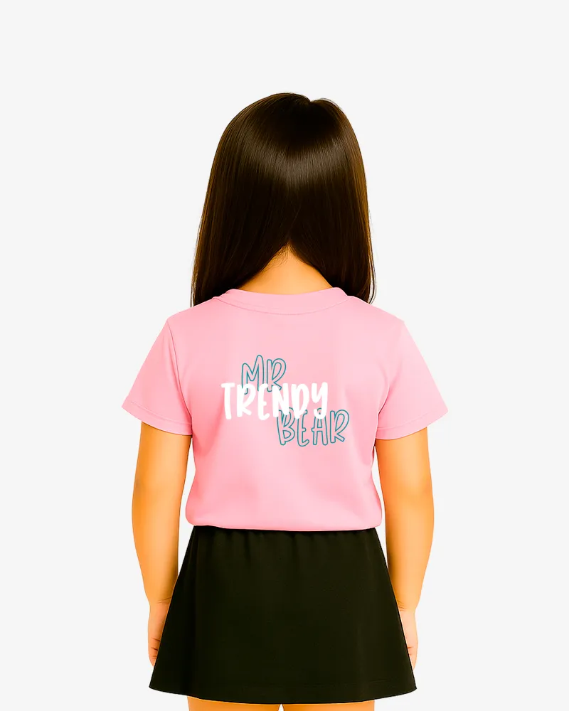 Camiseta niños Hobart Mr Trendy Bear (rosa claro) (detrás) Camiseta niños Hobart Mr Trendy Bear (rosa claro) (detrás)