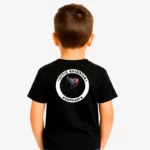 Camiseta niños Little rockstar Elephant (negro) (detrás)