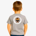 Camiseta niños Little rockstar Giraffe (gris vigoré) (detrás)