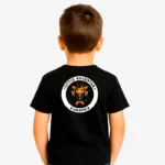 Camiseta niños Little rockstar Giraffe (negro) (detrás)